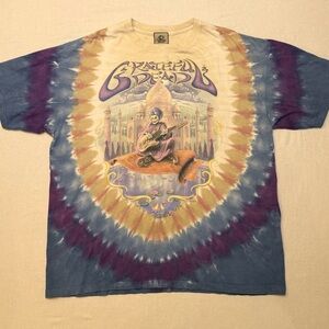 VTG 2001 Liquid blue Grateful Dead Shirt Men's XL Flying Carpet Cotton Tie dye